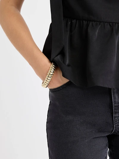 Ribbed Elastic Bangle