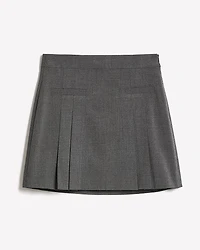 Ultra High-Rise Pleated Twill Mini Skirt
