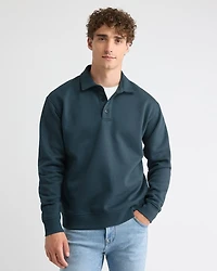 Fleece Long-Sleeve Polo