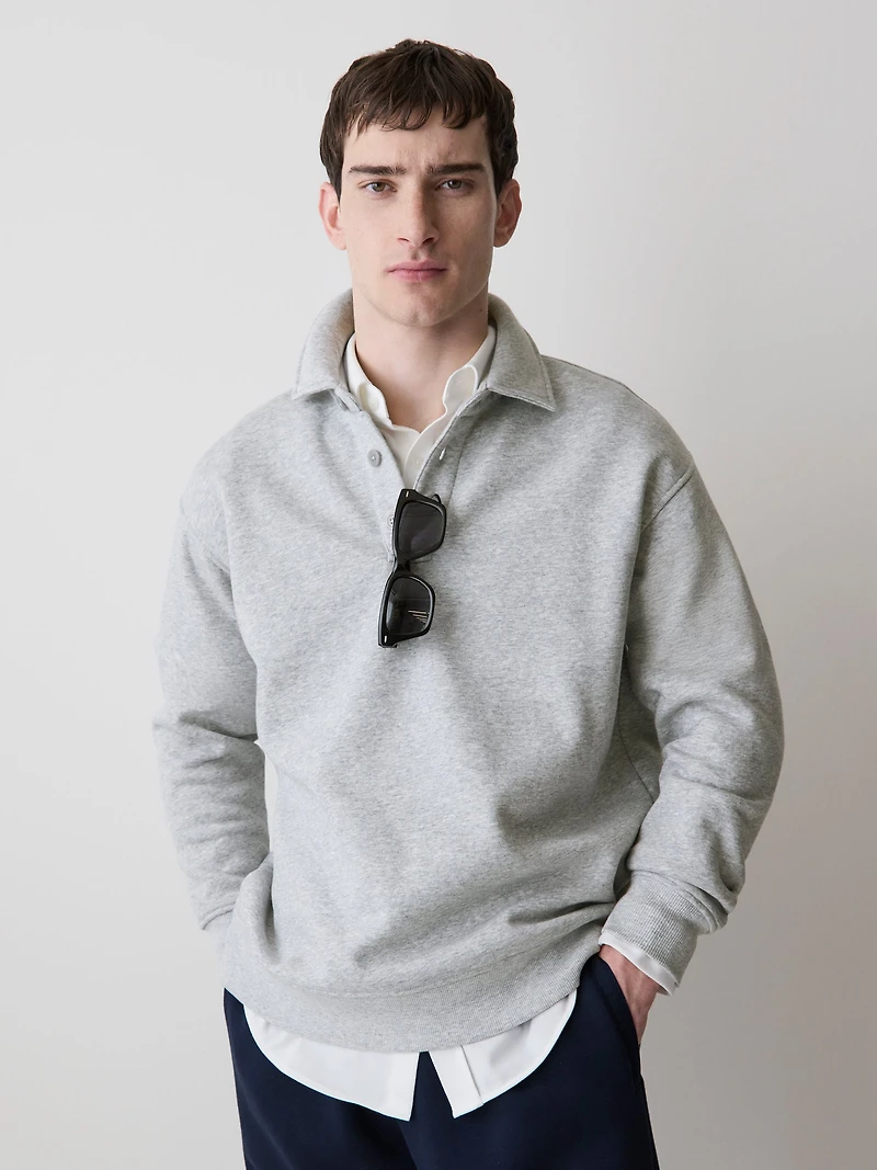 Polo en Molleton à Manches Longues