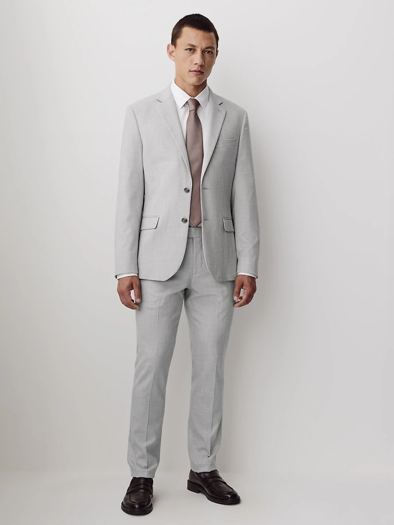 Essential Slim Fit Light Grey Suit Blazer