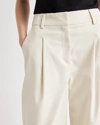 Twill High-Rise Barrel Ankle Pant