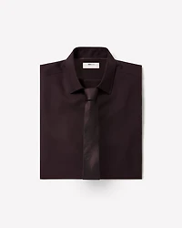 Slim-Fit Solid Cotton Modal Dress Shirt