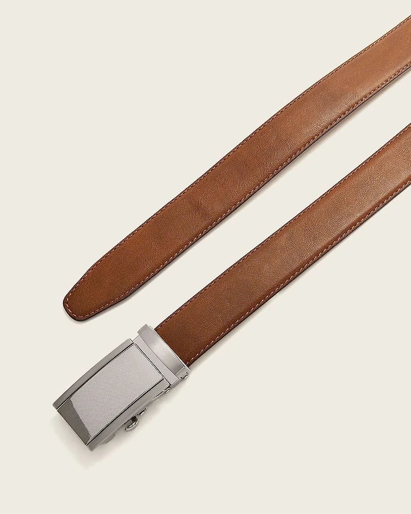 Leather Belt with Automatic Buckle