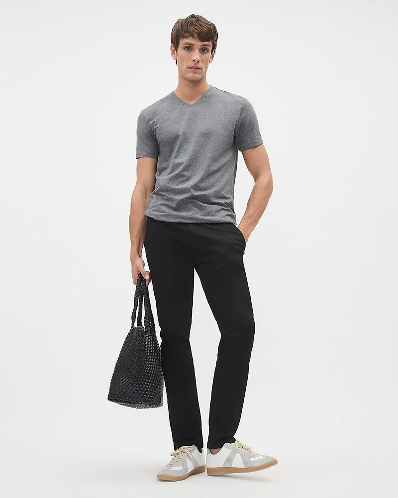 T-shirt à Encolure V en Coton Supima (R)