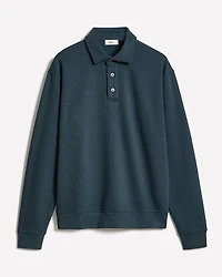 Fleece Long-Sleeve Polo