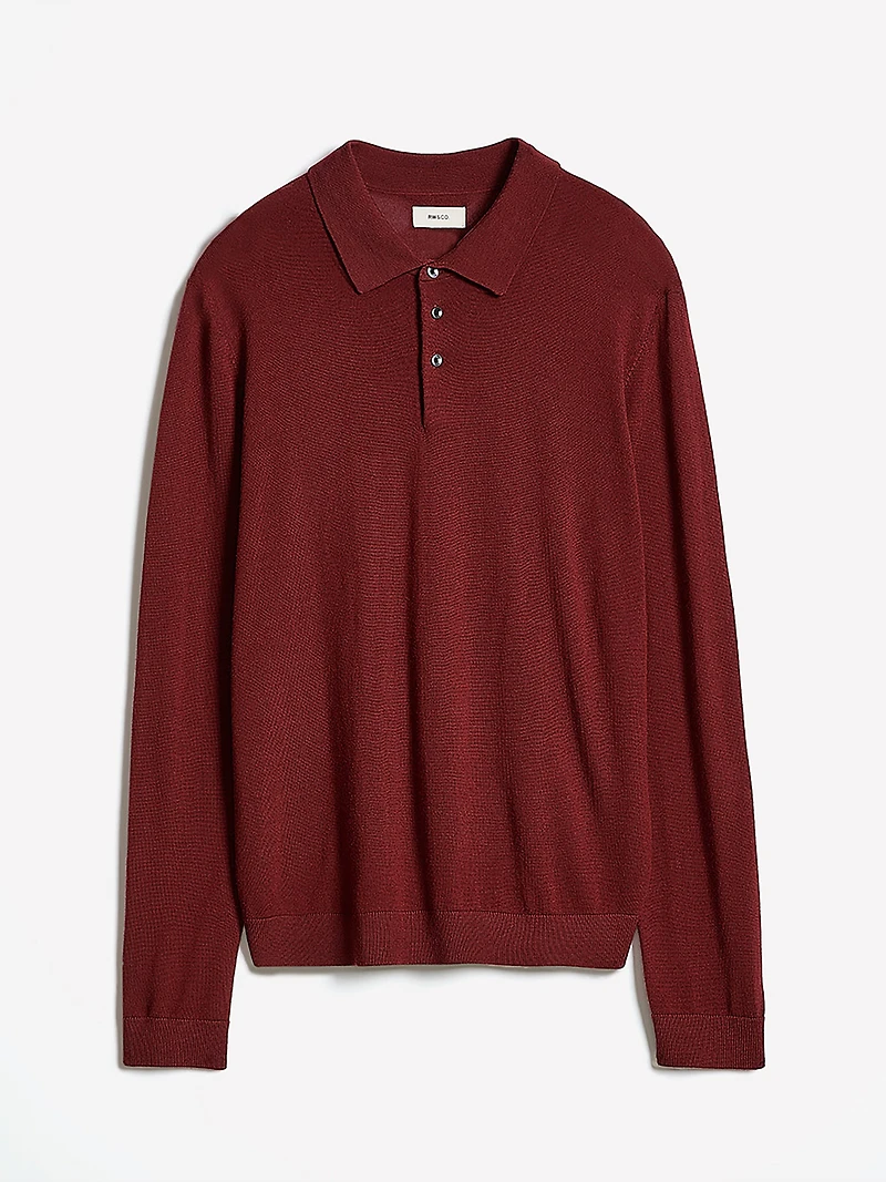 Merino Wool Polo Sweater