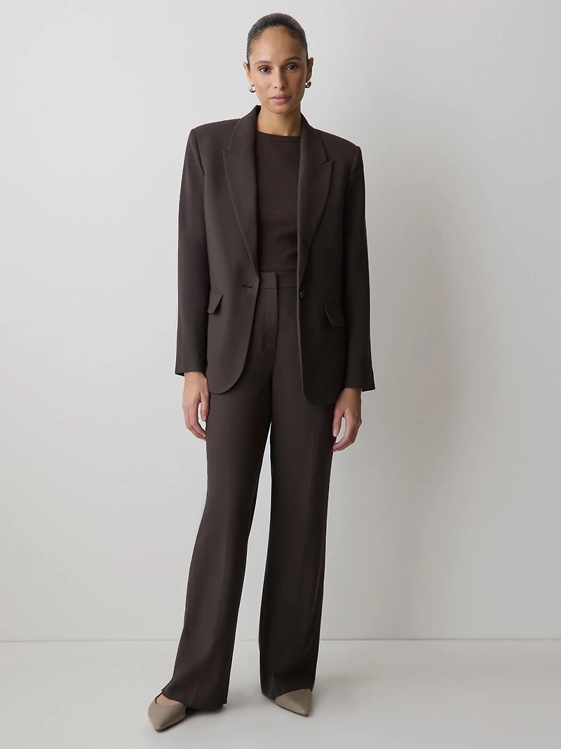 Relaxed-Fit One-Button Blazer