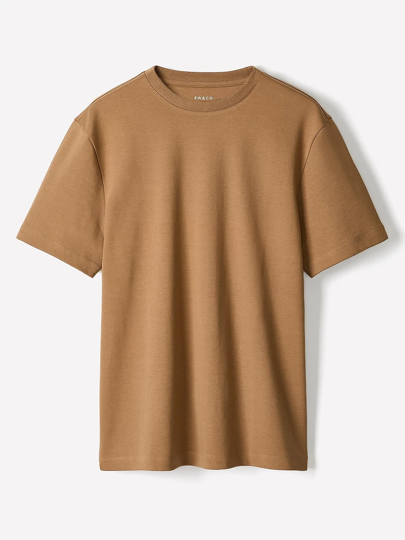 Solid Short-Sleeve Crew-Neck Tee