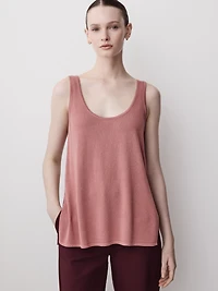 Camisole Ample en Mélange de Lin à Col U