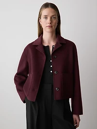 Manteau de Transition Double Face en Laine
