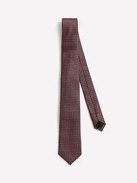 Cravate Étroite à Motif Géométrique Carr