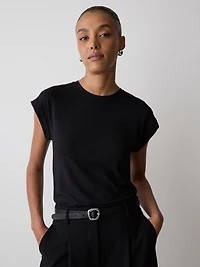 Extended-Sleeve Crew-Neck Tee