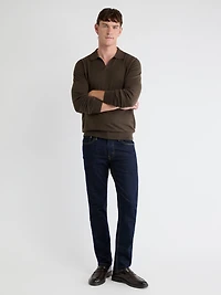 Long-Sleeve Sweater with Johnny Collar