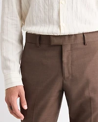Slim-Fit Brown Suit Pant