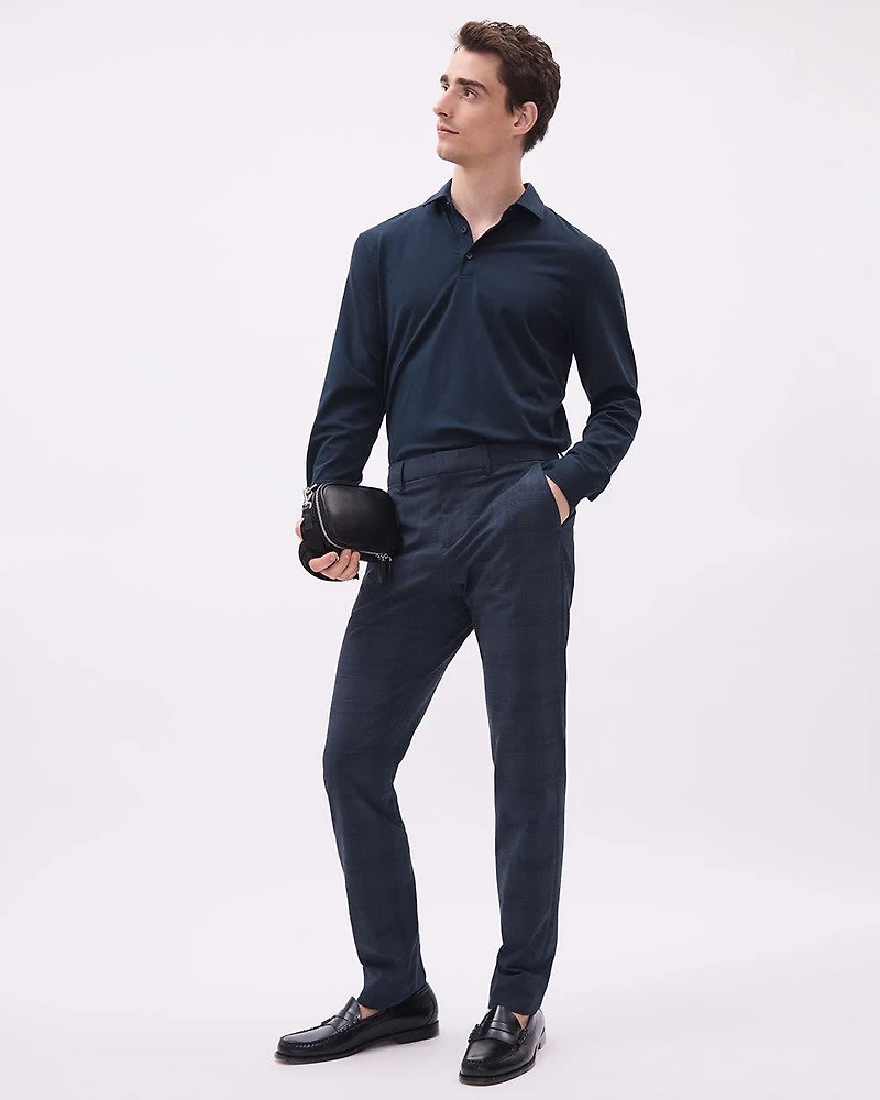 Long-Sleeve Supima (R) Cotton Jersey Polo