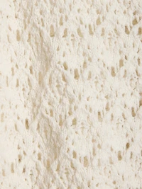 Long-Sleeve Short Cardigan with Fancy Stitches