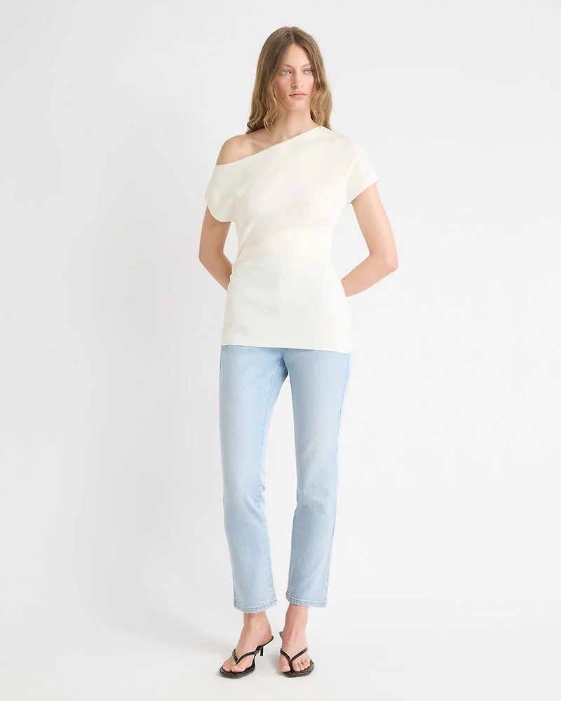 Long Asymmetrical Draped Sweater