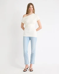 Long Asymmetrical Draped Sweater