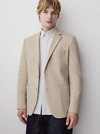 Slim Fit Knit Blazer