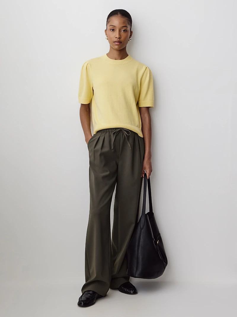 Short-Sleeve Crew-Neck Sweater