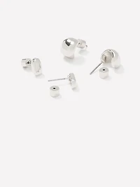 Sculptural Earrings - 2 Pairs