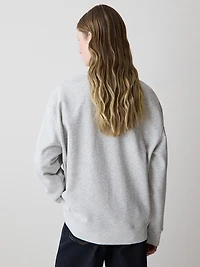 Pull en French Terry à Col Rond et Manches Longues