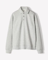 Fleece Long-Sleeve Polo