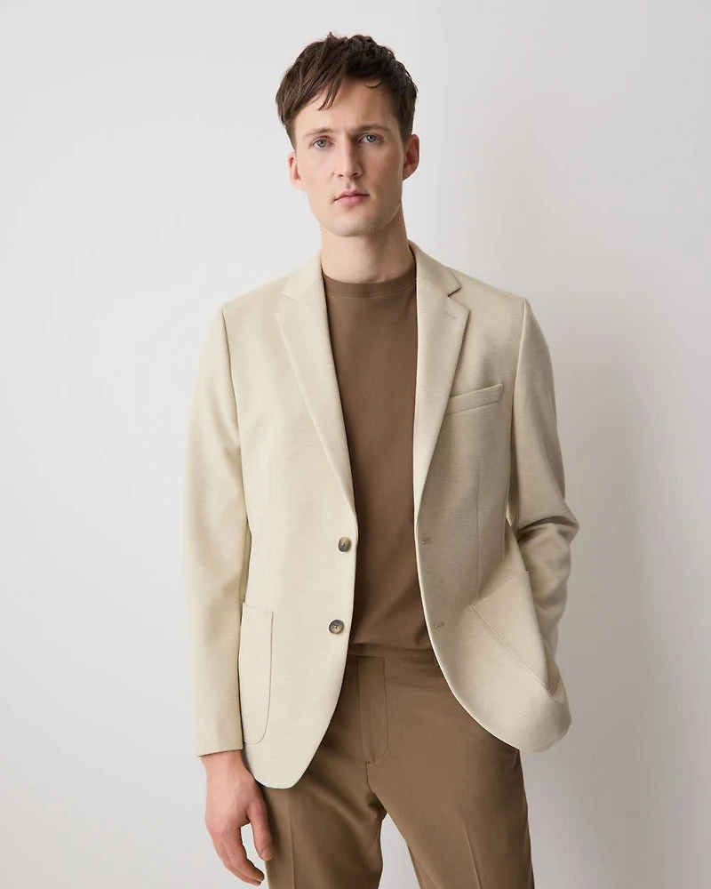 Veston en Tricot à Coupe Étroite