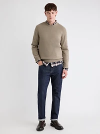 Pull à Col Rond en Laine D'Agneau