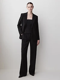 Pantalon à Taille Haute et Jambe Large