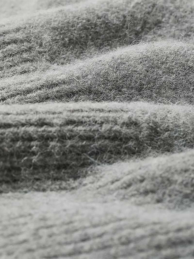 Pull à Manches Longues et Col Rond avec Fleurs