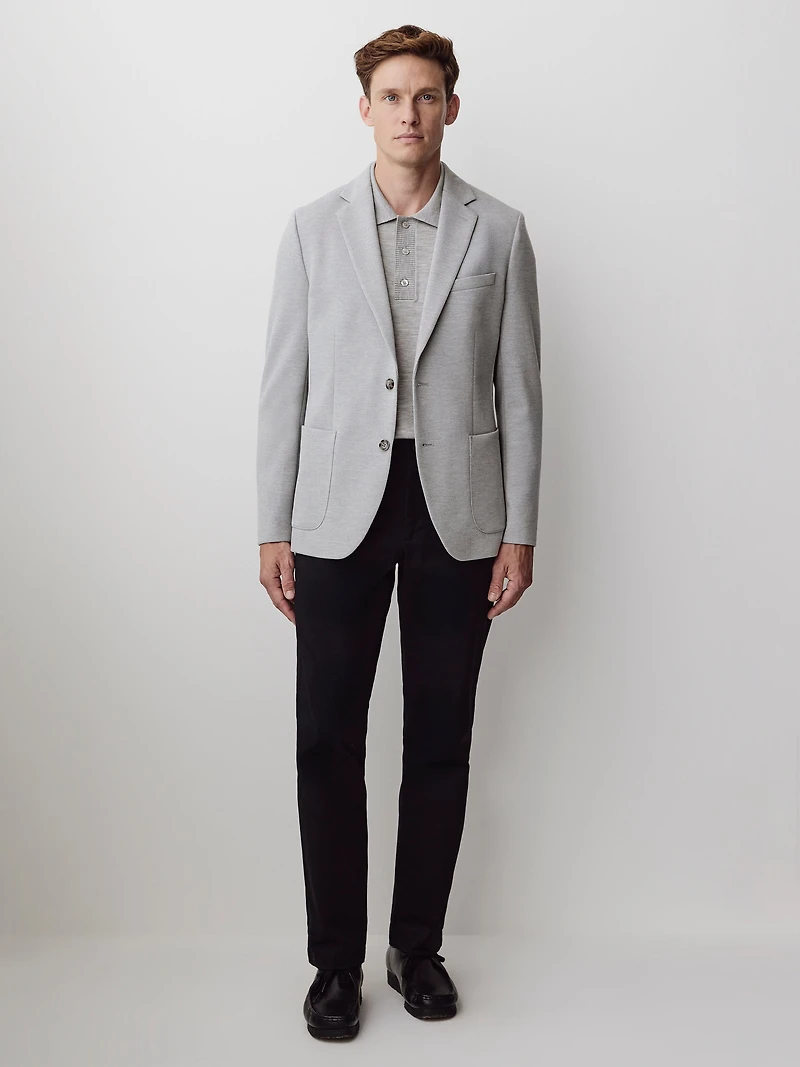 Veston en Tricot à Coupe Étroite