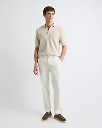 Short-Sleeve Textured Polo Sweater