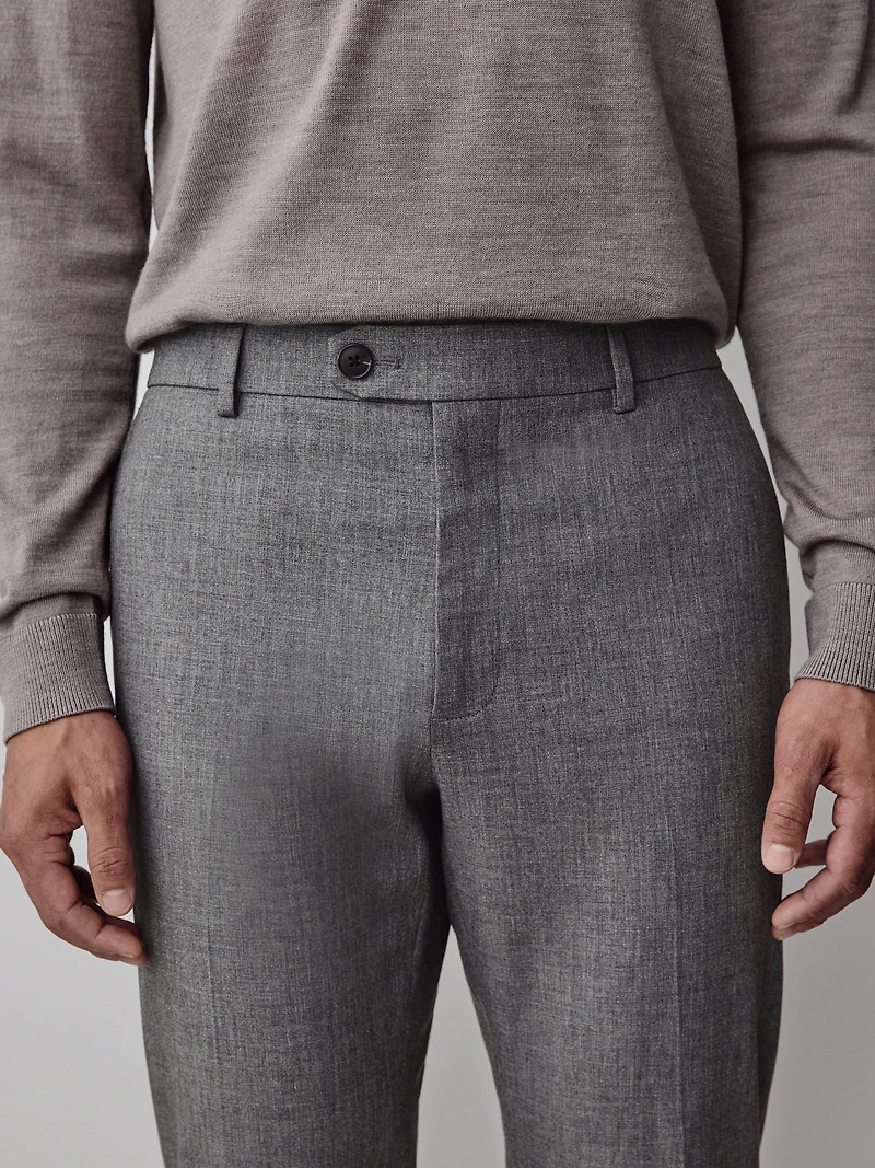 Slim-Leg Wool-Blend Pant