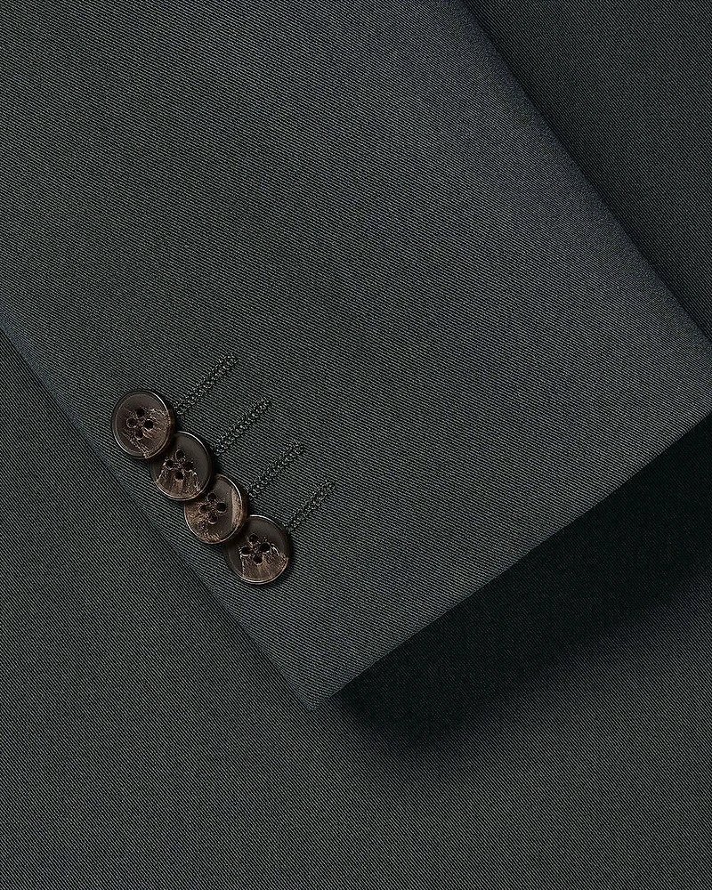 Veston de Complet Vert Foncé à Coupe Étroite