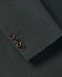 Veston de Complet Vert Foncé à Coupe Étroite