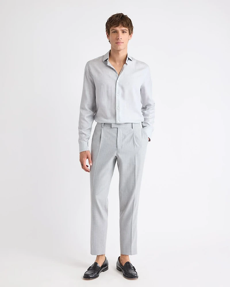 Tailored-Fit Heather Dress Shirt