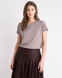 Silk-Blend Boxy Knit Top