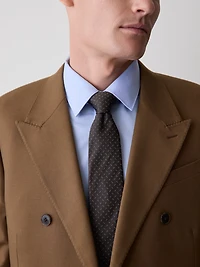 Cravate Régulière Marine à Motif Pois Texturé