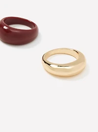 Metal and Acrylic Rings - Set of 2
