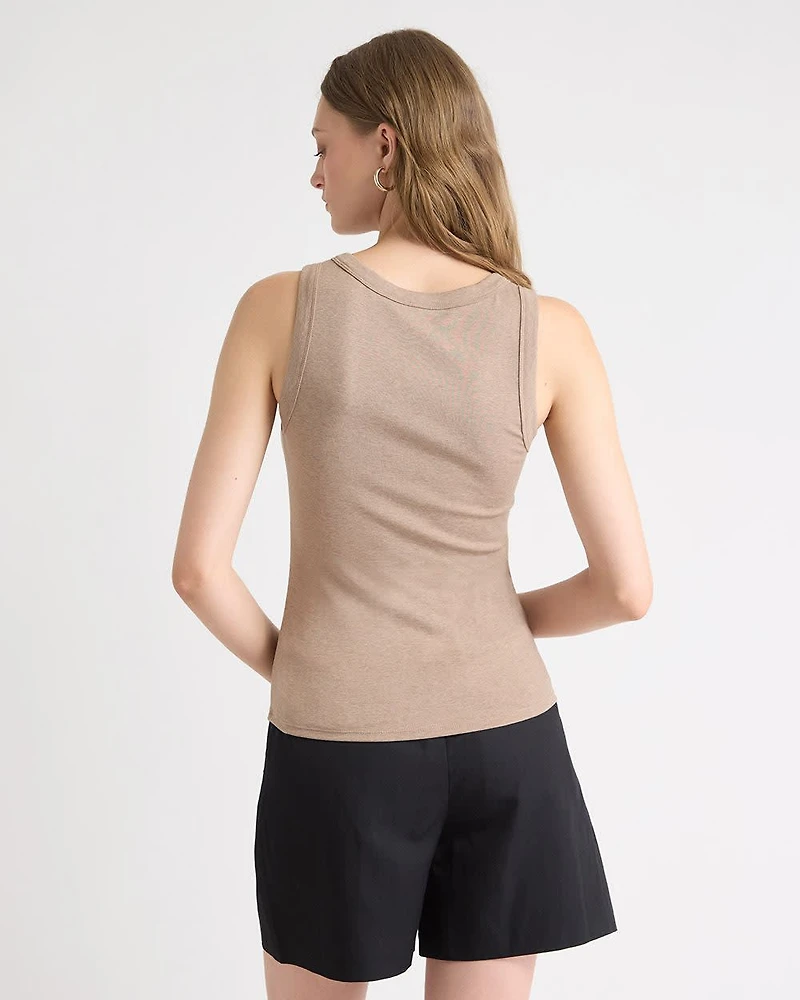 Camisole à Encolure Dégagée et Bretelles Larges