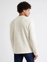 Pull Côtelé à Manches Longues et Col Rond