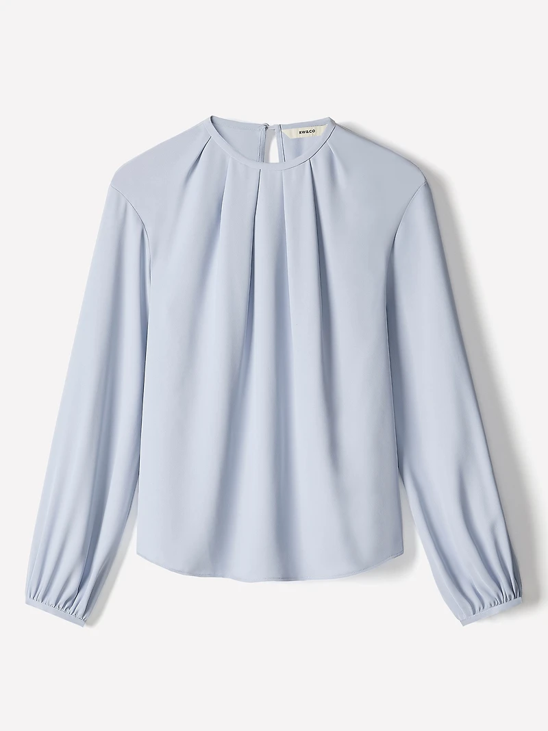 Long-Sleeve Crew-Neck Blouse