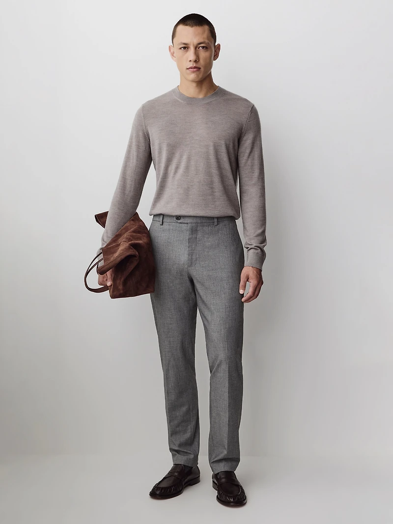 Slim-Leg Wool-Blend Pant