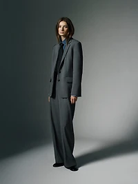 Pantalon à Taille Haute et Jambe Large