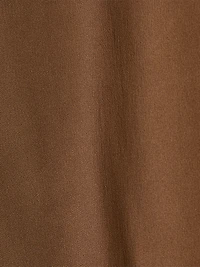 Long-Sleeve Crew-Neck Satin Blouse