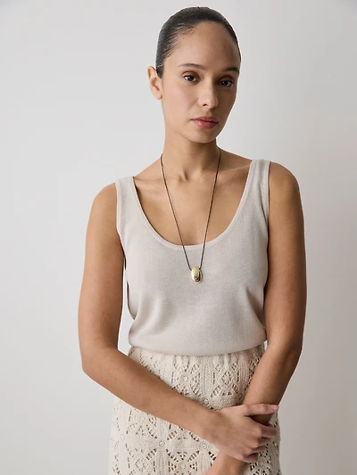 Cord Necklace with Organic Pendant