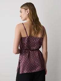 Blouse Sans Manches à Col Carré