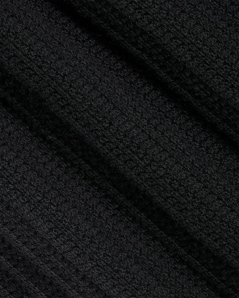 Short-Sleeve Textured Polo Sweater